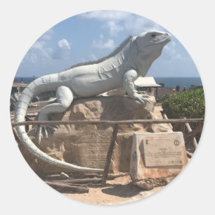 Escultura de Iguana Isla Mujeres, Pegatinas de Méx