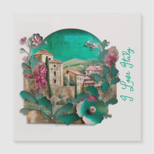 Escultura de papel italiano floral