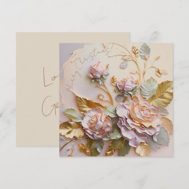 Escultura de rosas rosadas de Rubor (Anverso / Reverso)