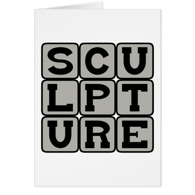 Escultura, forma de arte físico (Frente)