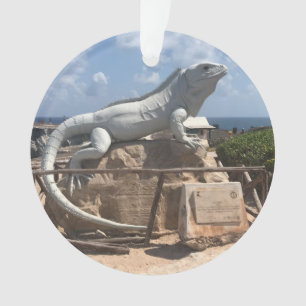 Escultura Isla Mujeres, ornamento de la iguana de