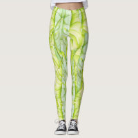 Esculturas de Leafy sobre leggings