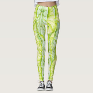 Esculturas de Leafy sobre leggings
