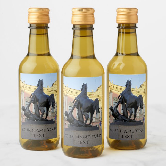 Esculturas en el puente Anichkov en San Petersburg (Botellas)