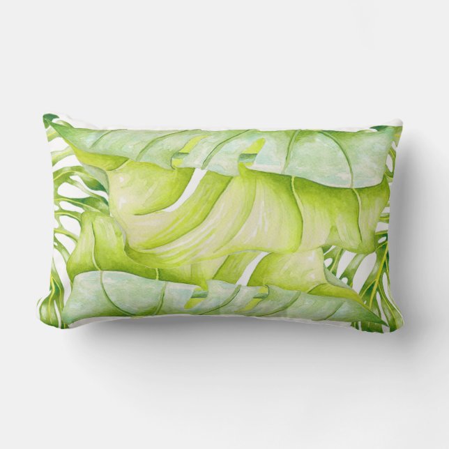 Esculturas leafy sobre una almohada lumbar (Anverso)