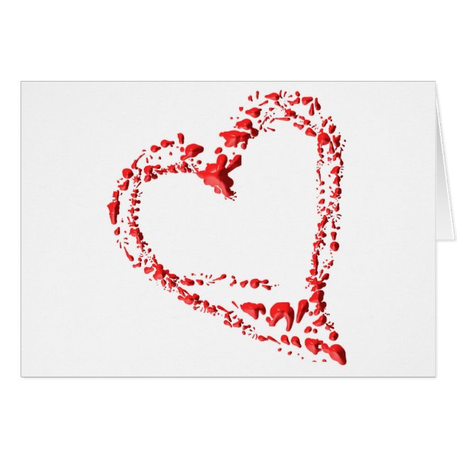 escurrido corazón (Anverso (Horizontal))