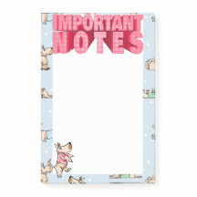 Ese Dog Life Importante Notas Patrón Azul