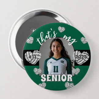 Ese es mi botón de jugador de voleibol senior