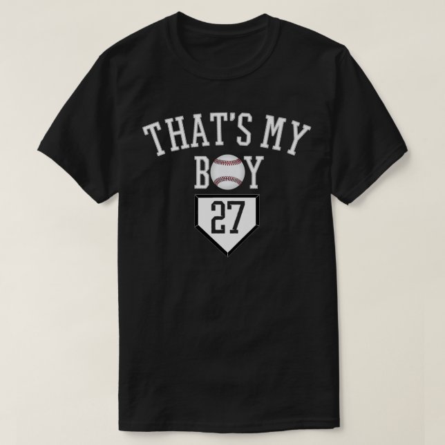 Ese es mi chico #27 número de béisbol 27 Jersey Ba (Diseño del anverso)