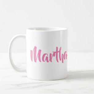 Ése es yo. Martha en taza de café rosada