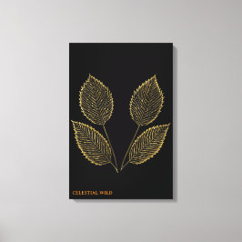 Esencia Botánica de Oro Lienzo de Arte Fino