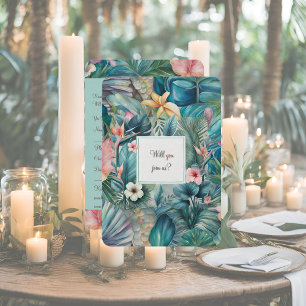 Esencia tropical de tarjeta RSVP