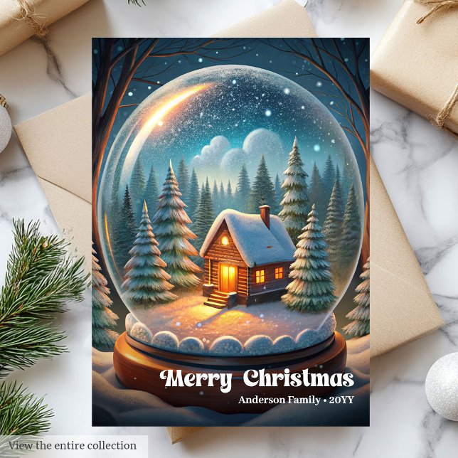 Esfera de Navidad encantadora escena clásica de fe (Lovely Christmas bells classic wreath greeting card)
