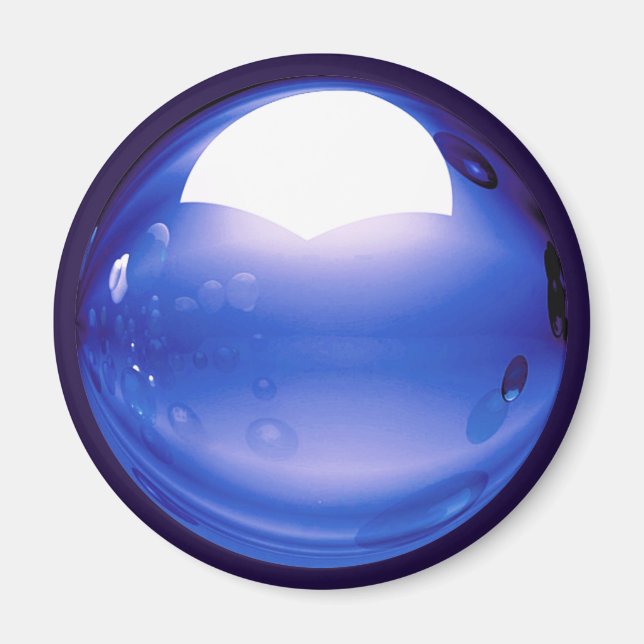 Esfera en imán azul (Frente)