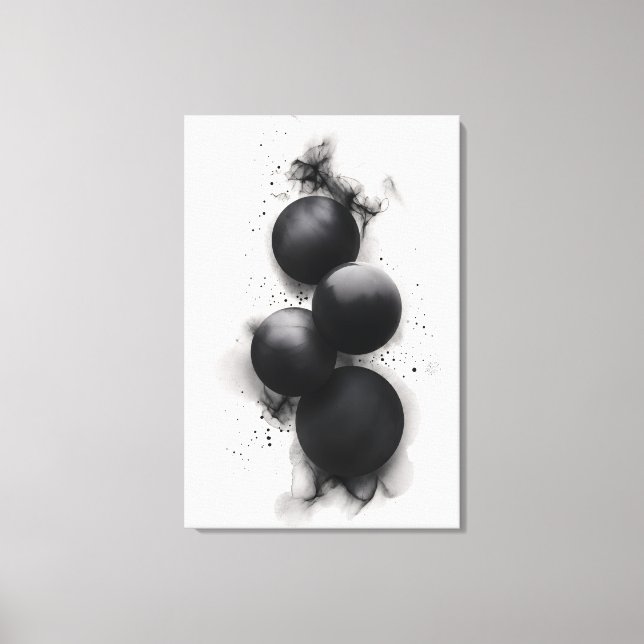 Esferas Negras Arte Abstracto Moderno (Anverso)