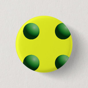 Esferas Verdes en Botón Amarillo