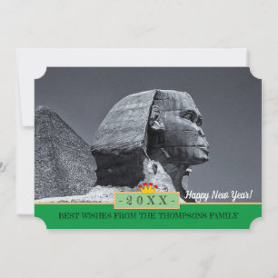 ¡Esfinge, El Cairo y Feliz Año Nuevo! Tarjeta /Egi