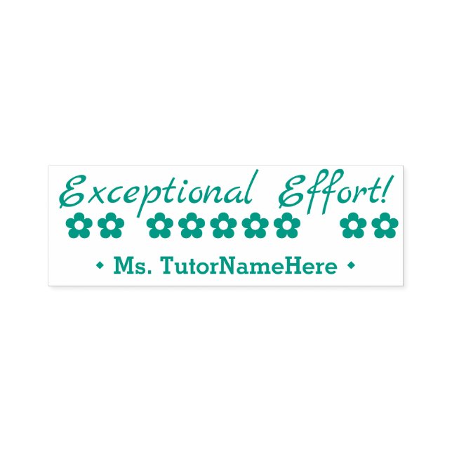 "Esfuerzo excepcional" Sello de caucho del profeso (Diseño)