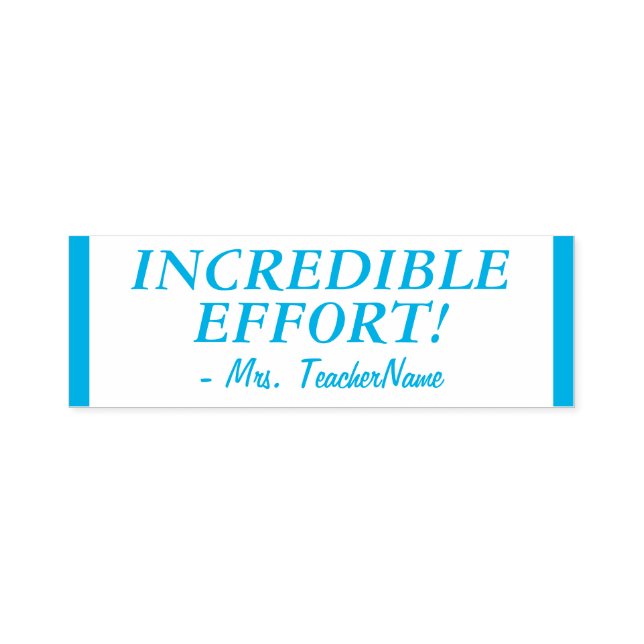 "¡ESFUERZO INCREÍBLE!" + sello de goma de nombre d (Diseño)