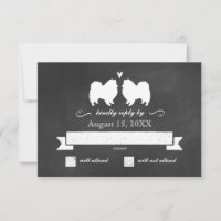 Eskie Silhouettes Wedding Respuesta de RSVP