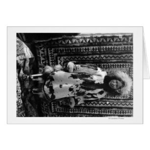 Eskimo Chica Con Ropa De Piel Alaska