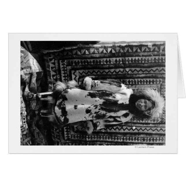 Eskimo Chica Con Ropa De Piel Alaska (Anverso (Horizontal))