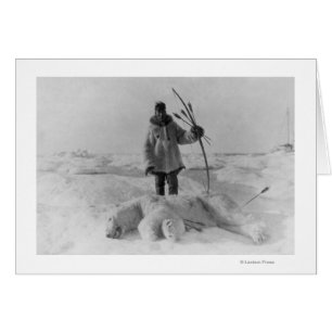 Eskimo Hunter con foto de oso polar