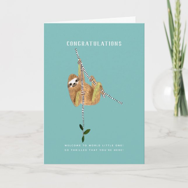 Eslogan | Recién nacido Felicitaciones | Tarjeta m (Anverso)
