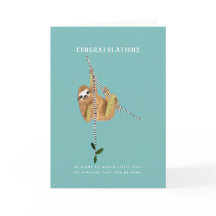 Eslogan | Recién nacido Felicitaciones | Tarjeta m