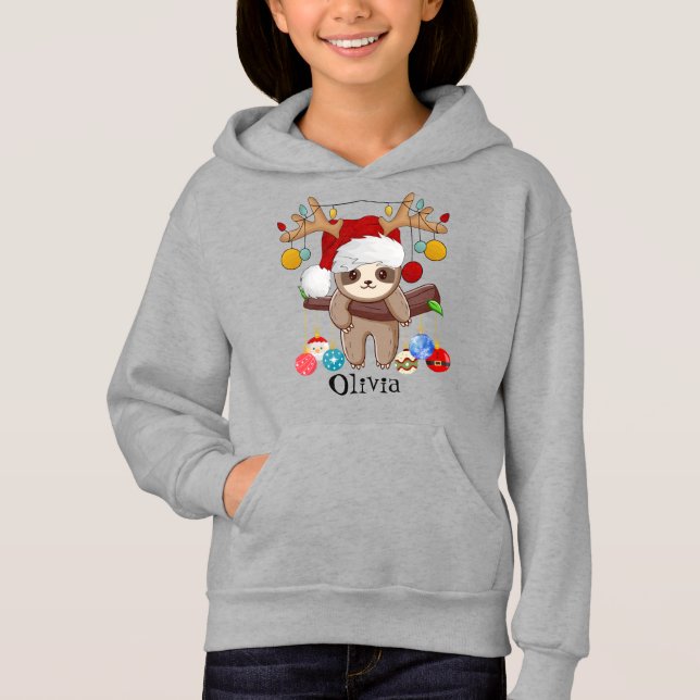 Eslora Cuta Personalizada, Santa Hat, bolas para N (Anverso)