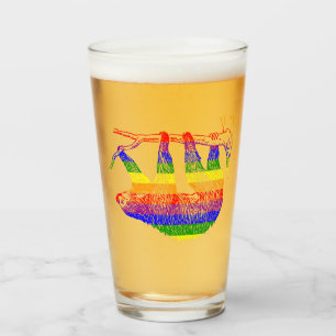 Eslora del orgullo arcoiris Vidrio para beber