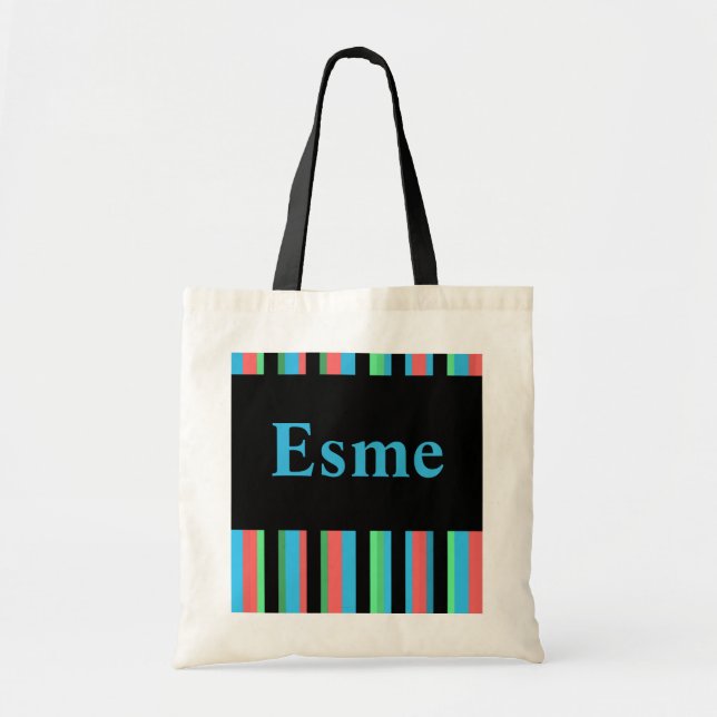 Esme Bonito con la bolsa de tocador rayada (Frente)