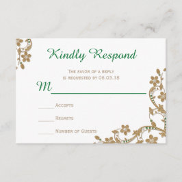 Esmeralda y oro que casan RSVP