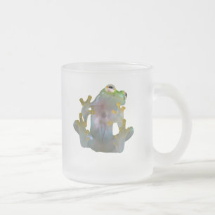 Esmerilado Rana de cristal dentro de una taza helada