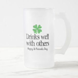 Esmerilado Regalo de cristal divertido de la taza de cerveza