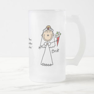 Esmerilado Taza de cristal adaptable de la novia