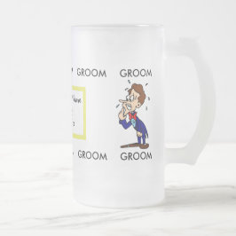 Esmerilado Taza de la cerveza de cristal del novio