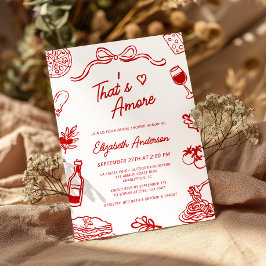 ¡Eso es Amore Rojo Invitación de Despedida de Solt