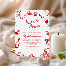 ¡Eso es Amore Rojo Invitación de Despedida de Solt