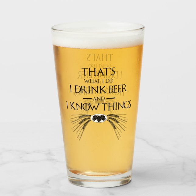 Eso es lo que bebo cerveza y sé cosas (Anverso (lleno))