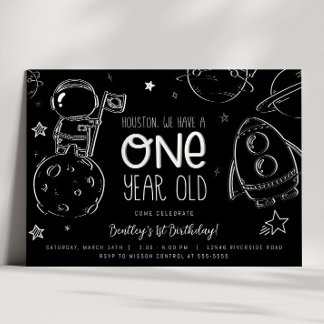 Espacio 1º cumpleaños - Invitación a Houston