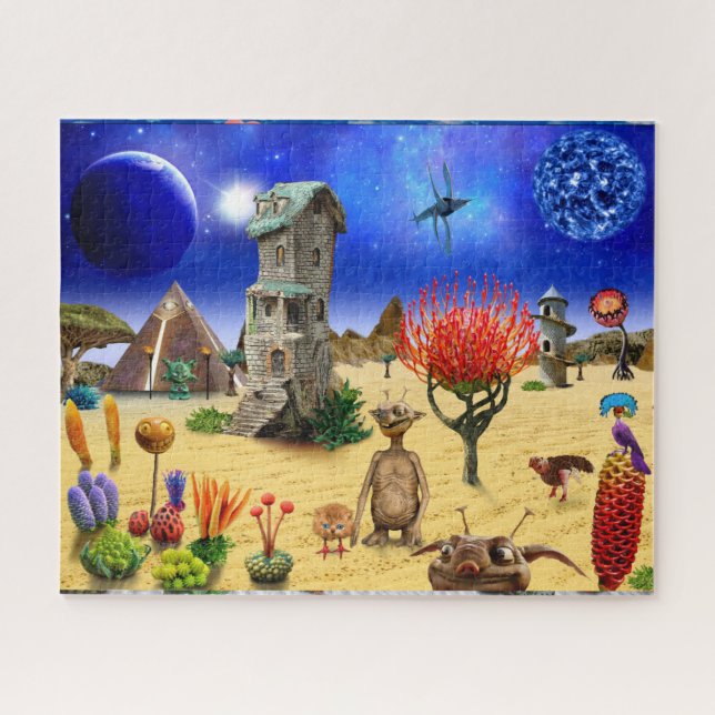 Espacio alien rompecabezas rompecabezas planeta ni (Horizontal)