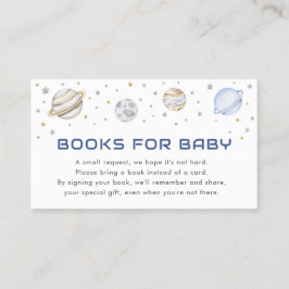 Espacio astronauta Baby Shower Libros para tarjeta