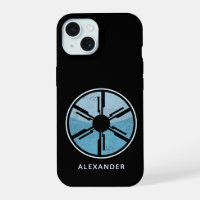 Espacio cósmico de Sci Fi Blue Ombre Nerd Futurist