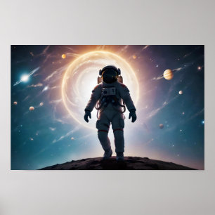 Espacio de doble exposición cósmico Arte Universo 