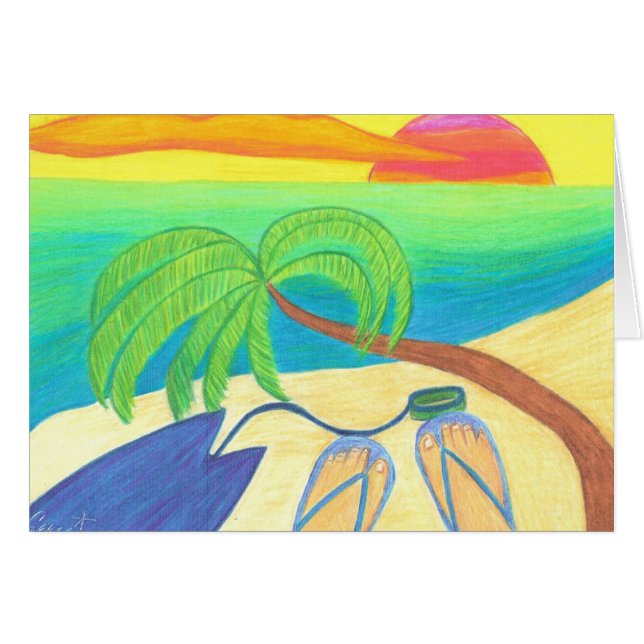 ESPACIO EN BLANCO de la puesta del sol de la (Anverso (Horizontal))