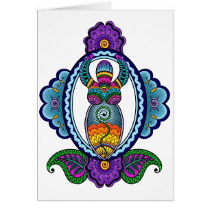 Espacio en blanco de la tarjeta de la diosa de