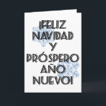 Espacio en blanco del Prospero Ano Nuevo Tarjeta<br><div class="desc">Interior del espacio en blanco del Prospero Ano Nuevo Tarjeta de Feliz Navidad Y - Felices Navidad y una tarjeta próspera del Año Nuevo - español/Espanol</div>