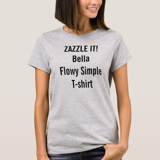 Espacio en blanco simple de la camiseta de Bella (Anverso)