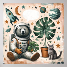 Espacio Explorer Oso y Niños de Gato Sala Arte Par
